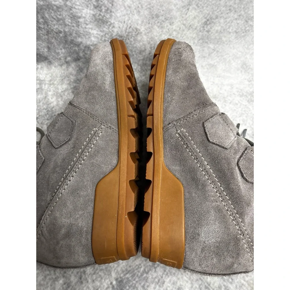 Sorel Women's Evie Gray Suede Waterproof Wedge Lace Up Ankle Boot‎ Size 8